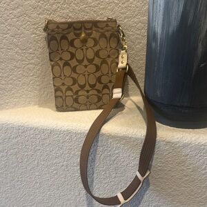 Coach Brown Monogram Crossbody Bag
